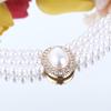 Pearl Triple Layer Hepburnesque Jewelry Accessories Korean Style Choker Women Necklace Rhinestones