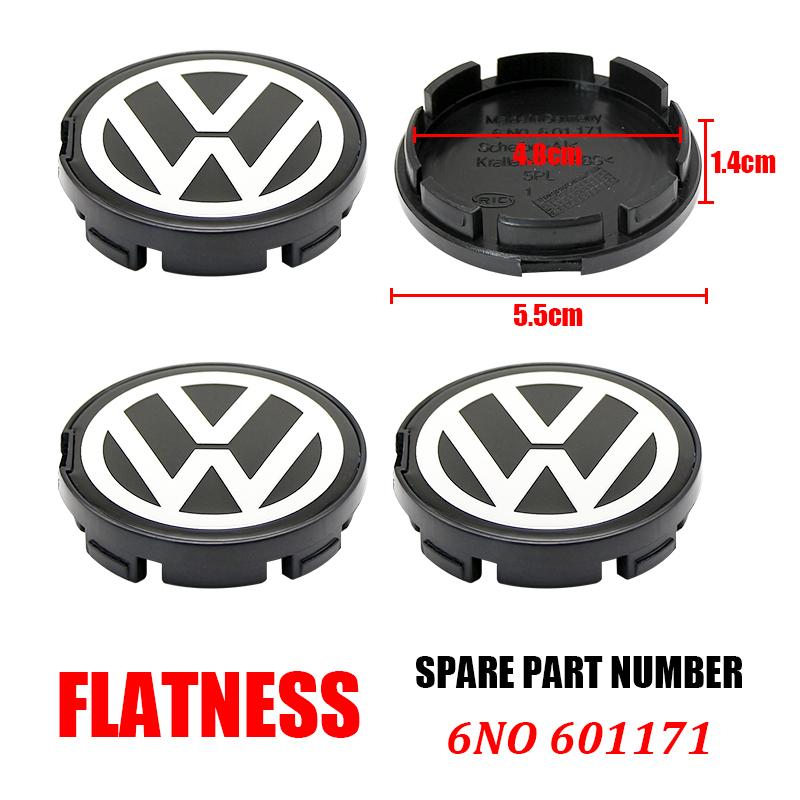 2026 Hot For Volkswagen VW 4pcs VW Wheel Center Hub Caps 56mm 65mm 66m 70mm 76mm Wheel Cover For VW Golf 4 5 6 7 Passat B5 B6 B7