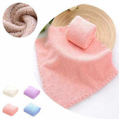 Coral Fleece Face Towel Ultra-fine Fiber Absorbent High-density Square Hand Towel Cleaning Wet Wipes Quick Drying Handkerchief