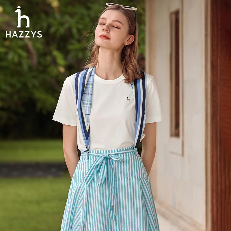 HAZZYS Women's 3A Anti-Bacterial Loose Fit Short-Sleeve T-Shirt