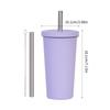 316L Stainless Steel Vacuum Insulated Tumblers With Leak Proof Straw Lid For Office Outdoor Travel Ergonomic Grip Cup