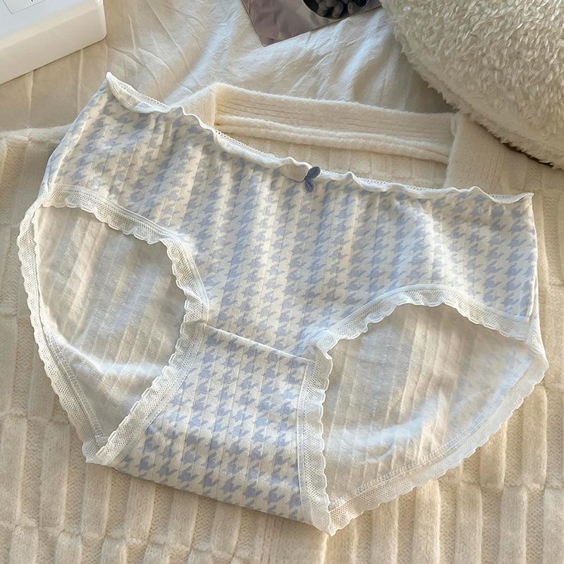 Japanese Style Women s Mid-Waist Antibacterial Cotton Triangle Briefs - 100% Pure, Breathable, Popular Student Choice Large
