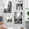 Vintage Eiffel Tower Canvas Painting Room Home Decor Nordic Balck And White Fashion Art European Street Scene Retro Poster Print