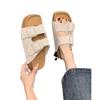 Silver burst pattern platform slippers cork buckle fashion shoes cool slippers summer wear beach shoes