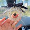 Women S Four Leaf Clover Rhinestone Crystal Car Pendant Interior Decoration