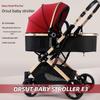 Lightweight High Landscape Baby Stroller, Two-Way Folding, Shock Absorption for Newborns