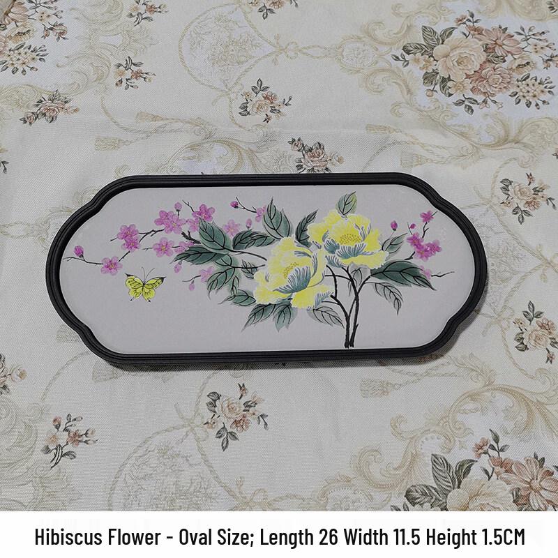 Chinese Style Absorbent Floral Tea Tray