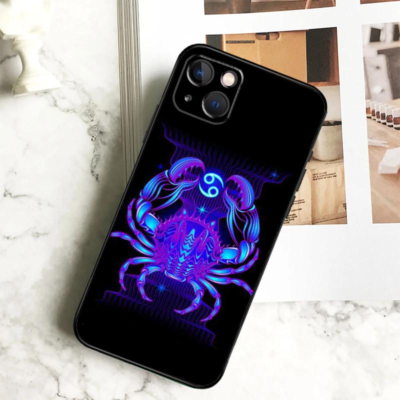 Twelve Constellations Phone Case For iPhone 17 16 15 14 13 12 11 Pro Max Plus 12 13 Mini 16e 17 Air Cover Coque