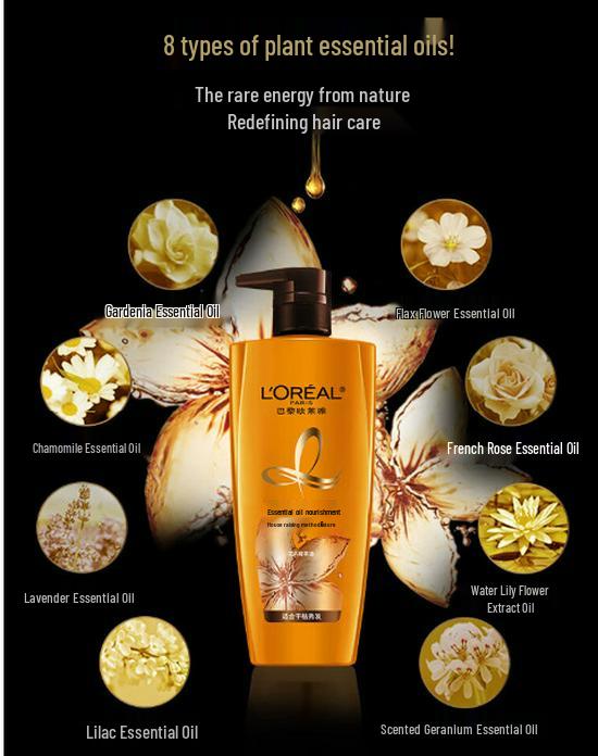 L'Oréal Essential Oil Shampoo & Conditioner Set for Women (400ml/200ml) - Nourishing & Softening Care