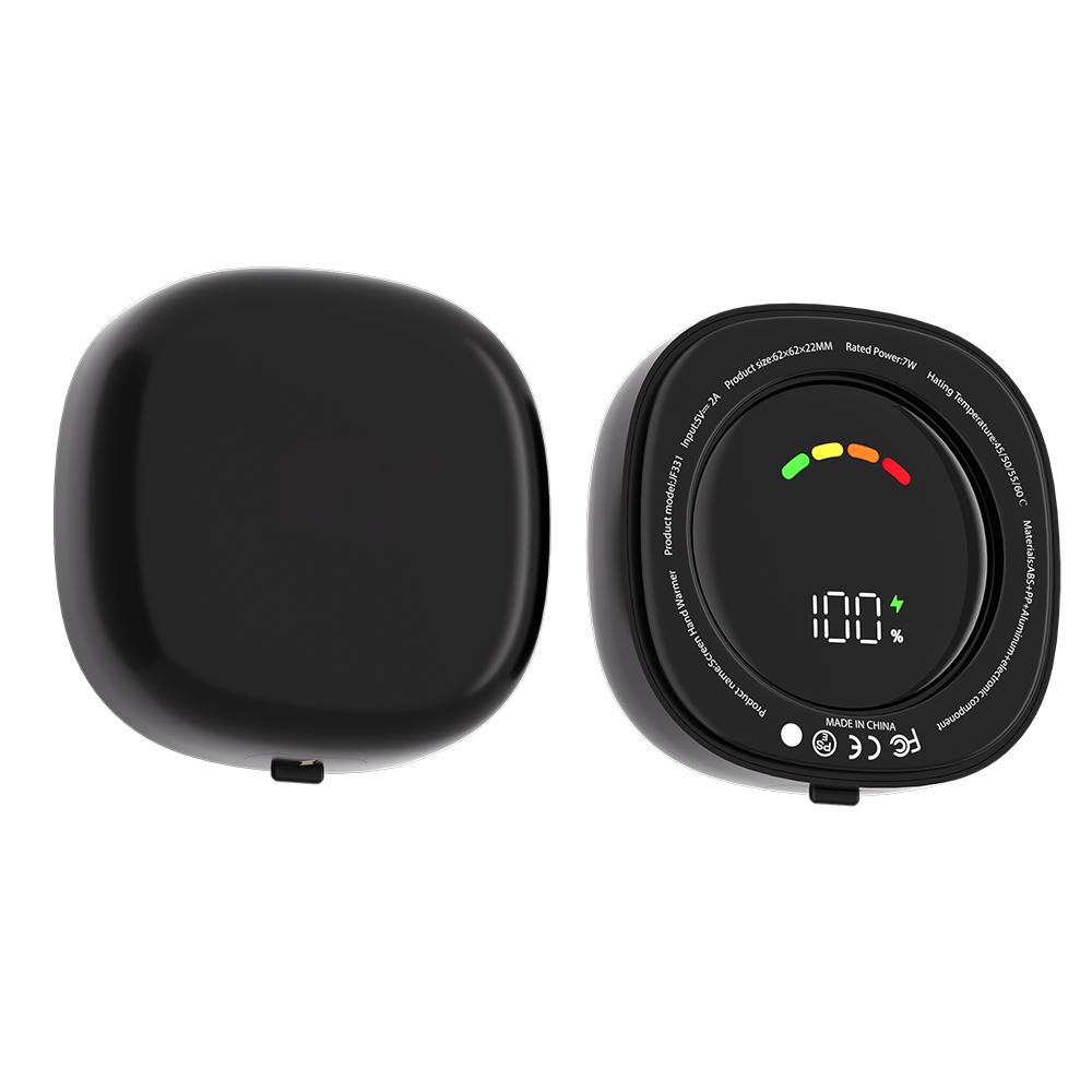 2-in-1 Electric Hand Warmer USB Rechargeable 4000mAh Power Bank Mini Handwarmer Double Side Heating for Home Office Use