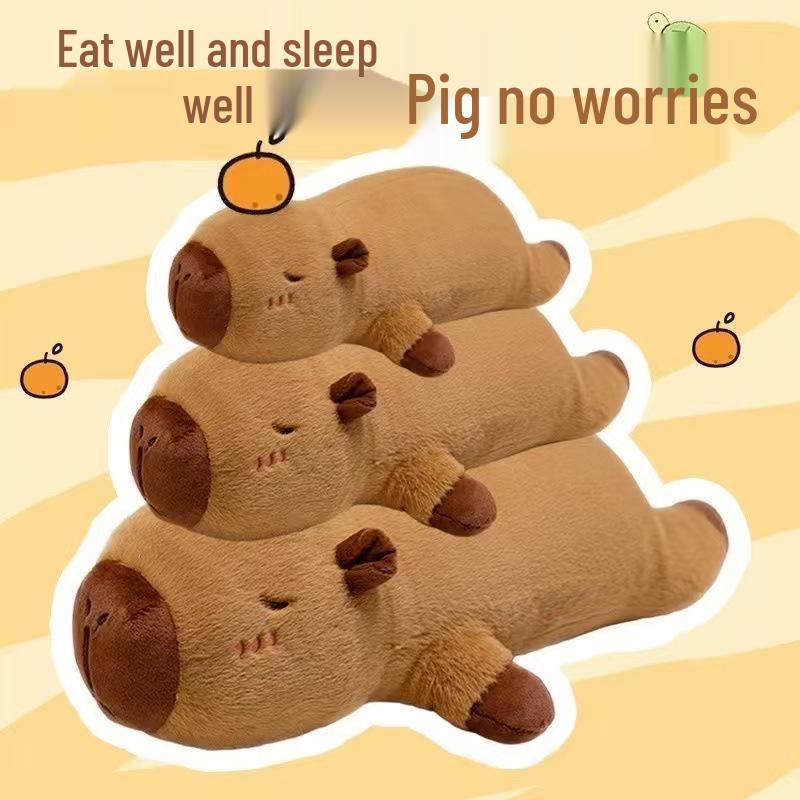 

Capybara Plush Doll: Soft Sleeping Stuffed Toy Pillow Gift for Bestie 45cm