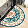 Half Circular Floor Mat Bathroom Non Slip Carpet Household Door Mat Dirt Resistant Foot Mat