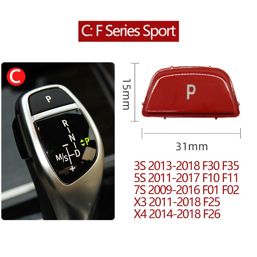 Gear Shift Knob Auto Parking P Button Cover For BMW 3 5 7 X3 X4 X5 X6 Series E60 E90 F30 F10 F01 F02 F25 F26 G30 G11 G12