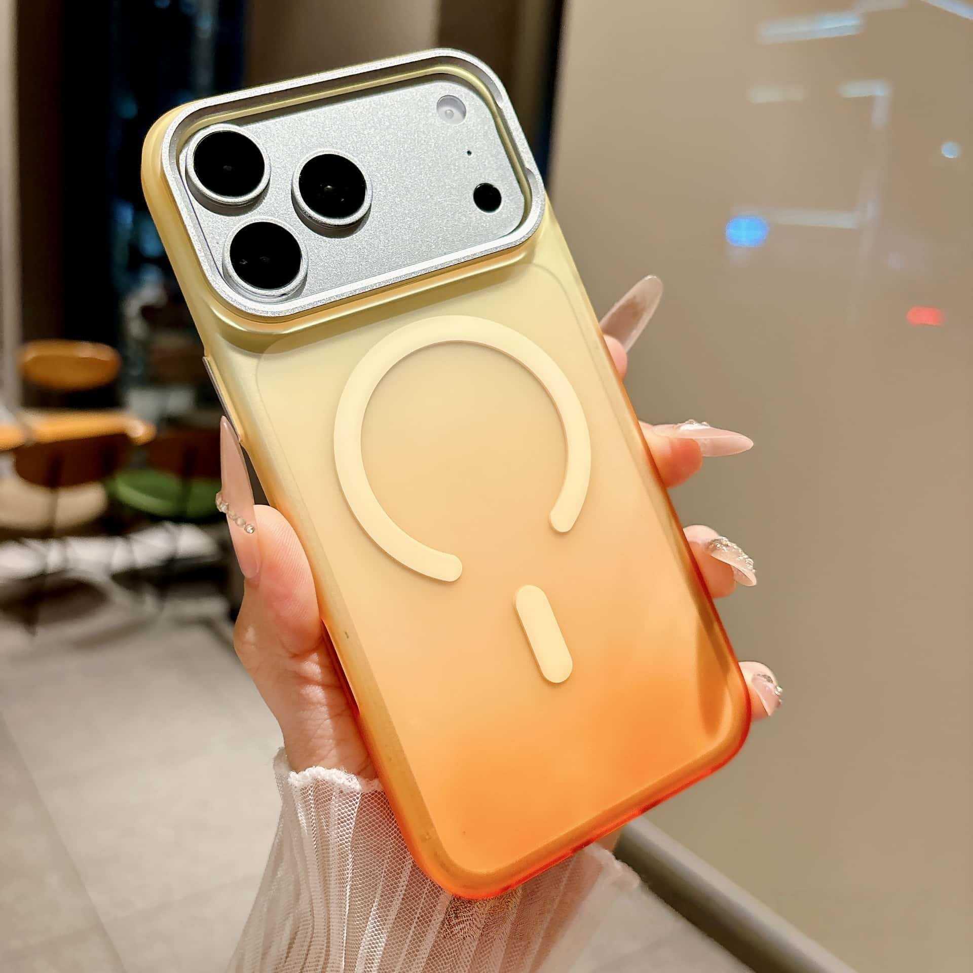 iPhone 17 Pro Max Misty Gradient Magnetic Case with Frosted Metal Lens Protection iPhone 16 Pro Max