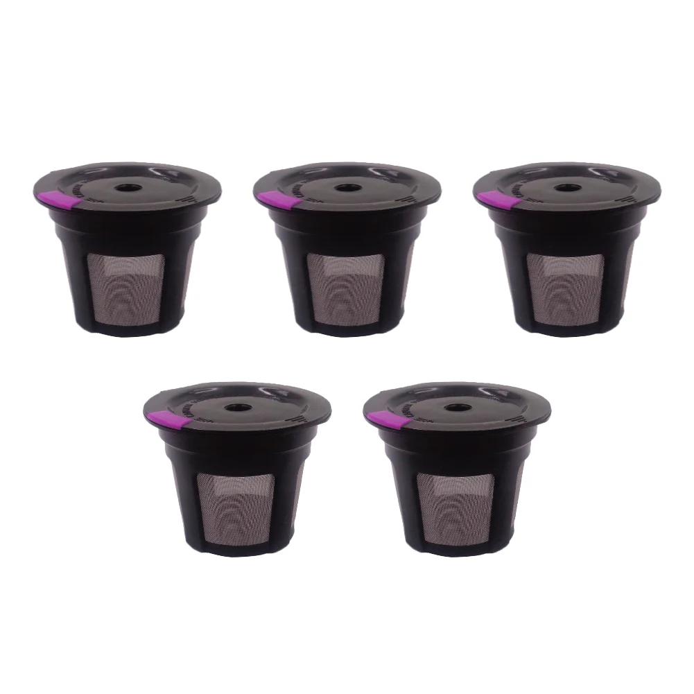1-6PCS Reusable K Cups for Keurig Universal Refillable Eco-Friendly Coffee Filters with Spoon for Keurig 1.0/2.0 Mini Plus Serie