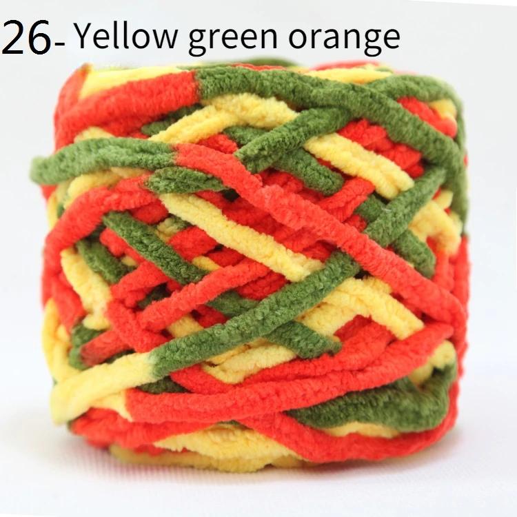 

100g/bola chenille tricô fio macio linha tira de gelo fio de algodão fio de lã diy para a mão tricô cachecol grosso