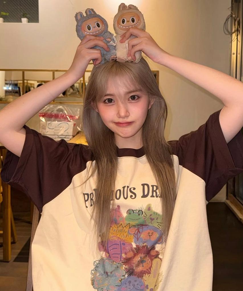 CPGN STUDIO Precious Raglan Short Sleeve Tee Brown
