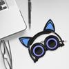 CL107 Katzenohren Faltbare Musik   USB Kopfhörer mit LED-Licht für PC Handy