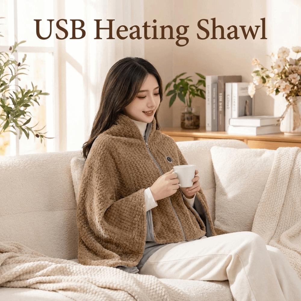 Tragbares USB-Heizschal USB-betrieben Thermodecken Elektrischer Schal Outdoor Camping