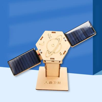 Yousheng DIY Solar Artificial Satellite Model Kit Educational Handmade Wooden Puzzle Moon Rover Sundial Model Kids Science Exploration Projects STEM