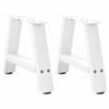 VidaXL Coffee Table Legs In A Shape 2 Pieces White 30 X (30-31) Cm Steel 4012809
