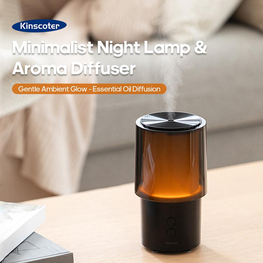 New Essential Oil Aroma Diffuser Minimalist Night Lamp Desktop Mini Air Humidifier 140ml Ultrasonic Sprayer for Hotel Home Gift
