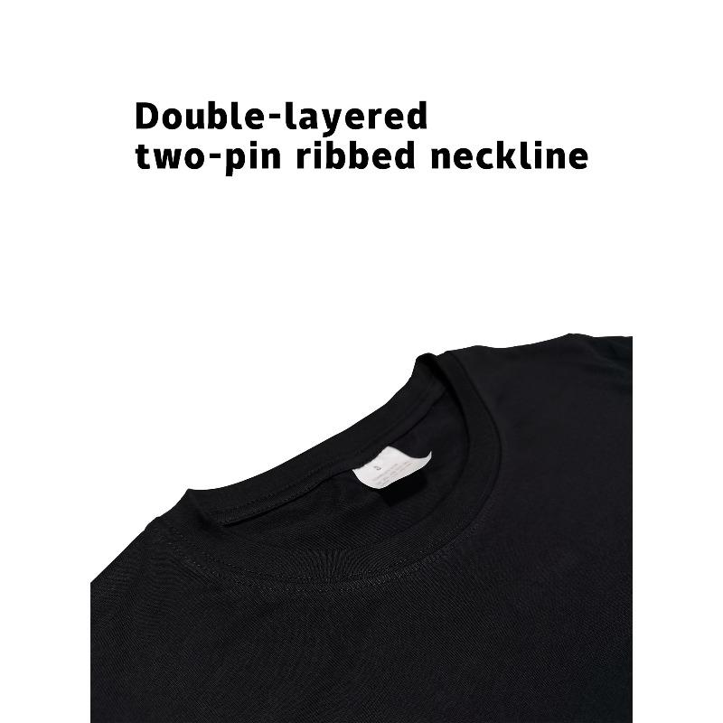 Europäische Größe Herren Premium Dickes Strapazierfähiges Baumwoll-T-Shirt Schwer