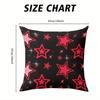 Red Star square Jacquard Pillow Cover for Sofa Office Waist Cushion Cover Home Decorative Pillowcase