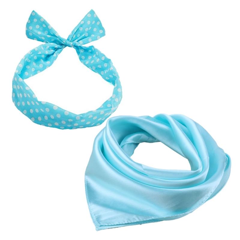 Womens 1950s Costume Accessories 1950s Grease Scarf Headband Eyeglasses Earring Set 1950s 80s Rave Party Decorations