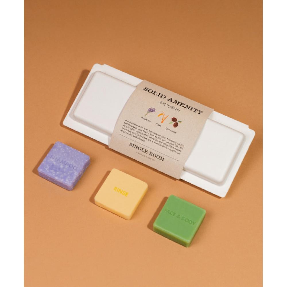 Singleroom Travel Solid Soap Amenities Set Of 3 NONE