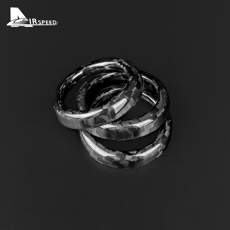 Real Hard Carbon Fiber Warning Light Button Cover for Abarth 595 695 2012 2013 2014 2015 2016 2017 2018