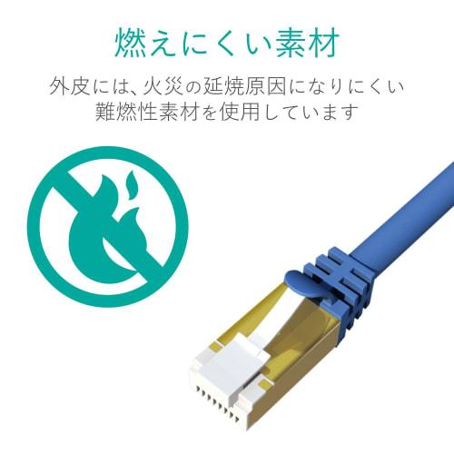 ELECOM LAN Cable CAT7 3m Unbreakable Connector Standard Blue Metallic LD-TWST/BM30