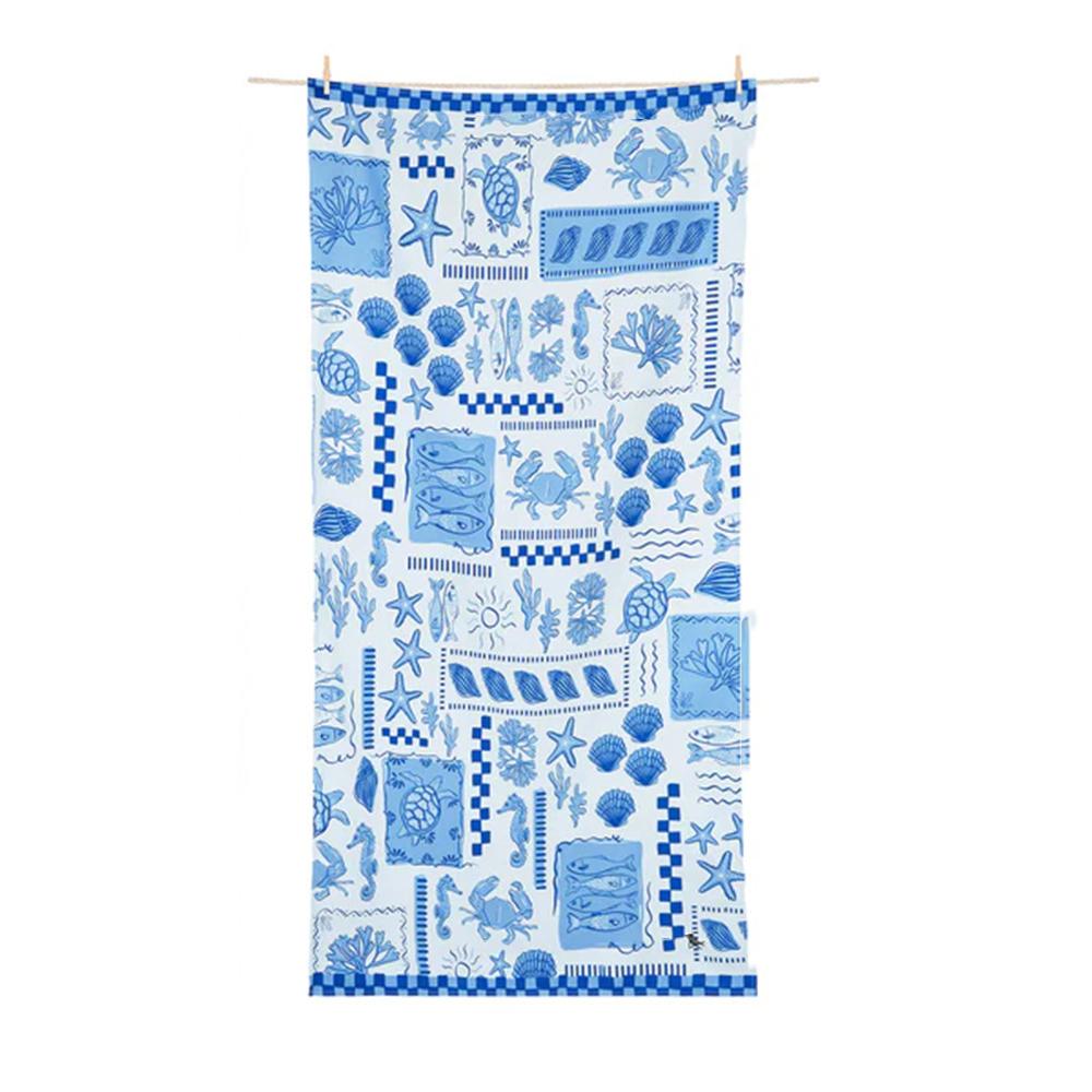

Comfortable Beach Towel, Coastal Sea Life Collage Print Oversized Quick-Dry Towel for Pool, Beach, Vacation and Outdoor Use W40*H60(CM)