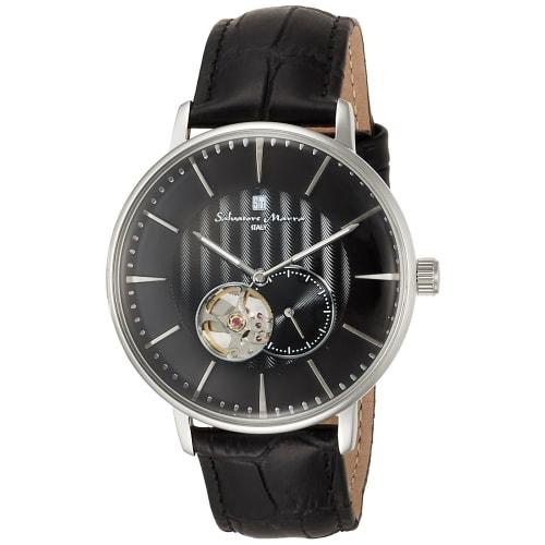 Salvatore Marra Men's Automatic Watch with Domed Crystal, SM17114-SSBK, Officially Imported, Black