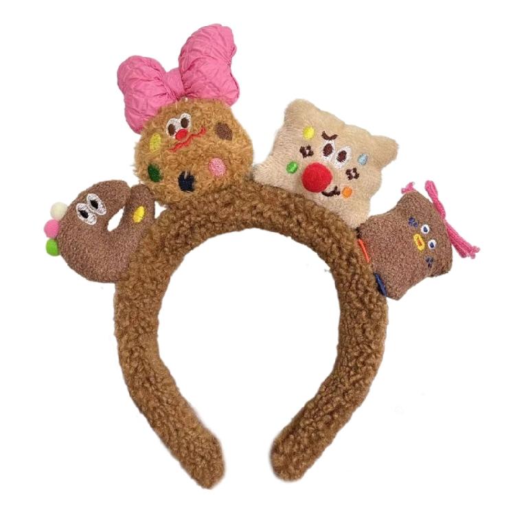 Cartoon Puppy/Biscuit Hair Hoop Christmas Teens Cosplay Headband Multiple Color