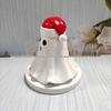 Ghost Incense Burner: Halloween Resin Ornament with Christmas Hat