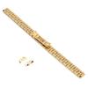 10mm AntiRust Stainless Steel Watch Strap Replacement Watch Band Strap Accessory for Watchmaker(Gold )