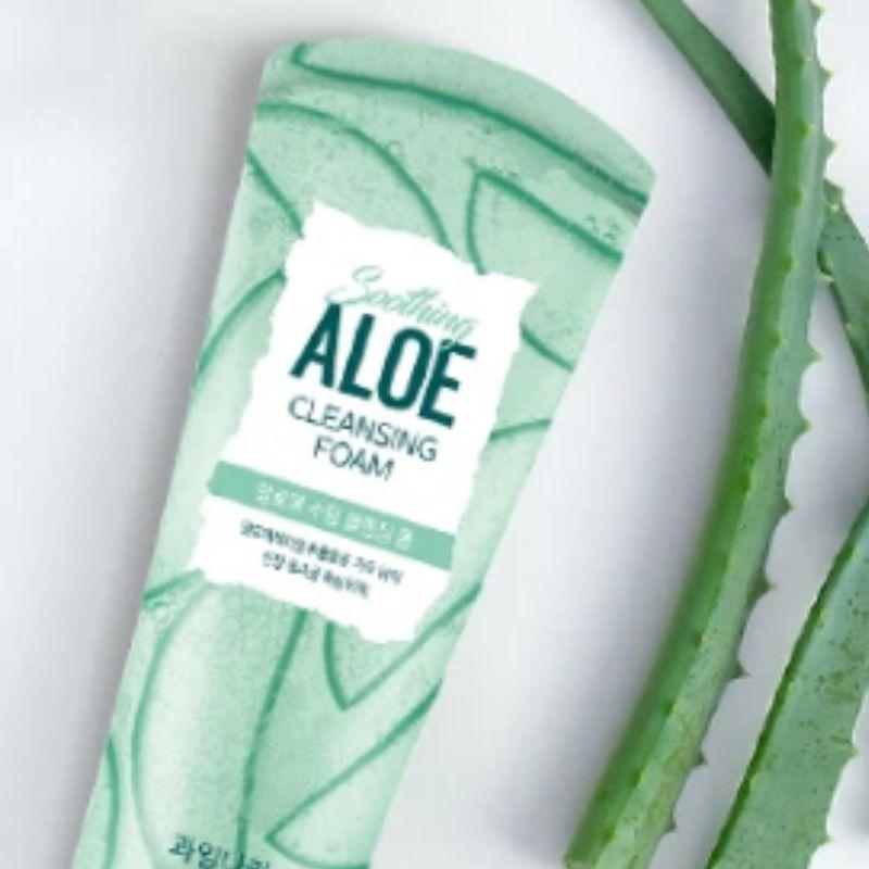 Welcos Fruitland Fresh Aloe Soothing Cleansing Foam 130g Hydrating Facial Cleanser Korean Skincare