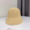 2026 New Thin Knitted Hollow Bucket Hat Female Casual Breathable Summer Sun Protection Fisherman Cap Spring Sunshade Buckets