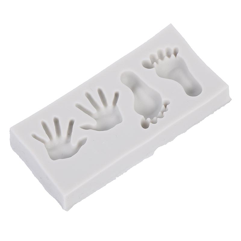 Mini Feet Hand Shaped Silicone Candy Chocolate Cake Mold Creative Cake Decor