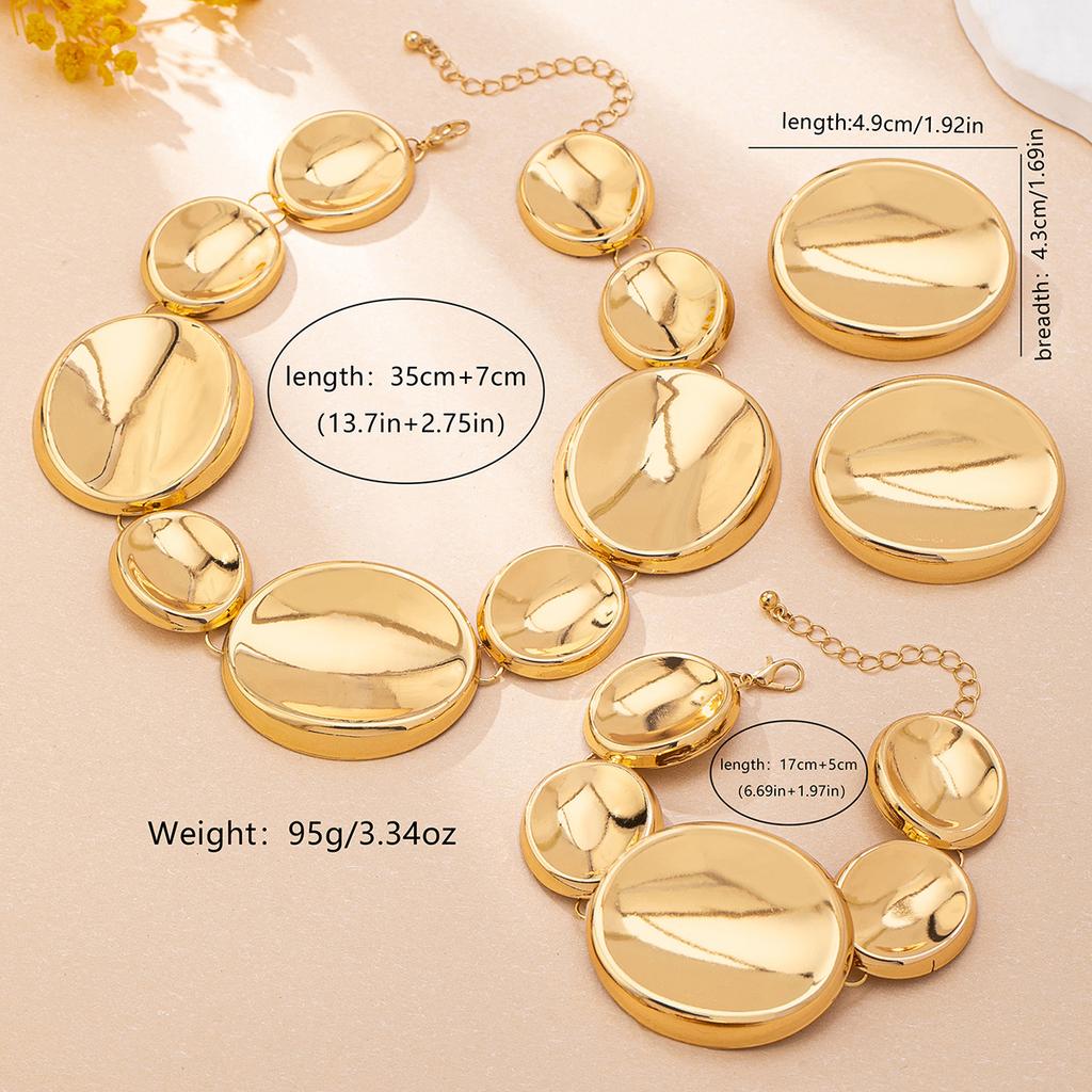 Ensemble de Bijoux de Mode Collier Bracelet Boucles d'Oreilles Pour Femmes Dames