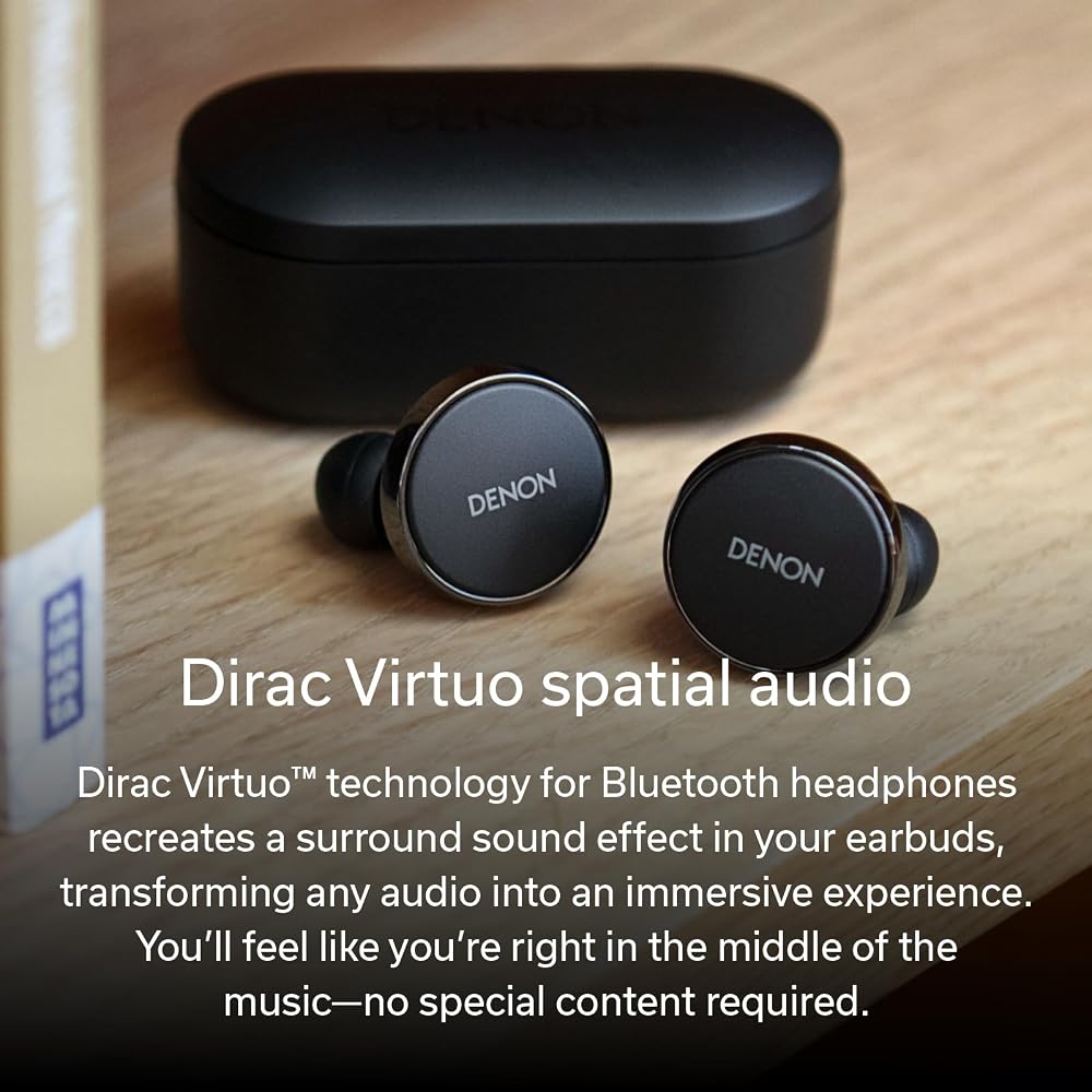 Denon PerL Pro AH-C15PL Wireless Earphones with Bluetooth, Personalization Features, Adaptive Active Noise Cancellation, Multipoint Connectivity, Loss