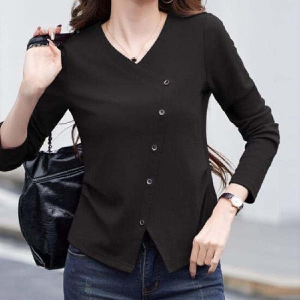 NaVaVa Women V Neck Long sleeVe T shirT nT2890