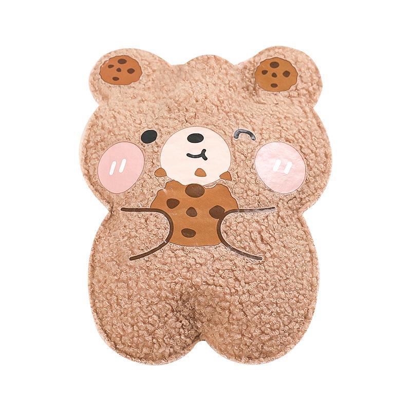 Winter Cartoon Plush Bear Hot Water Bottle Filled with Teddy Plush Small Portable Student Hand Warmers Cute Warm Water Bag