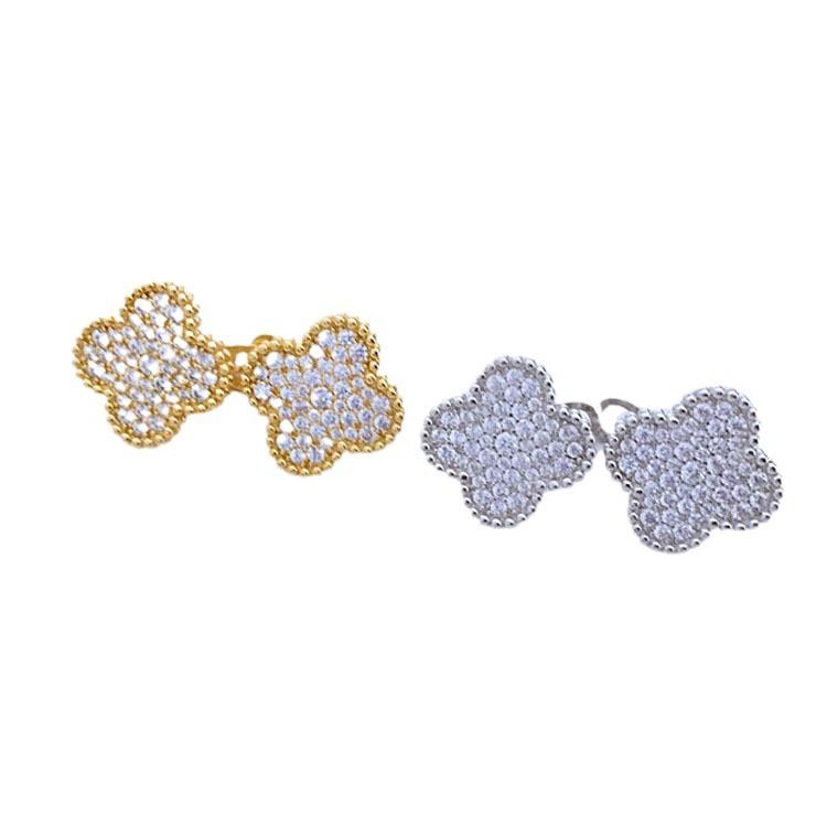 New Version of The Boutique Four-leaf Clover Earrings Female Temperament Earrings Ear Beat