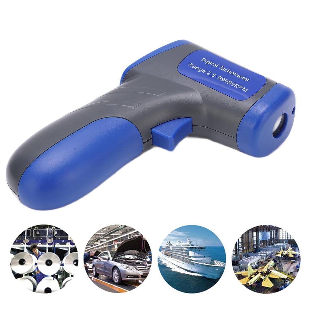 Digital Speed Meter with Auto- Function, Wide Measuring Range, LCD Display for Engine Speed Measurement. Touch , Memory Function, DT6685 RPM M