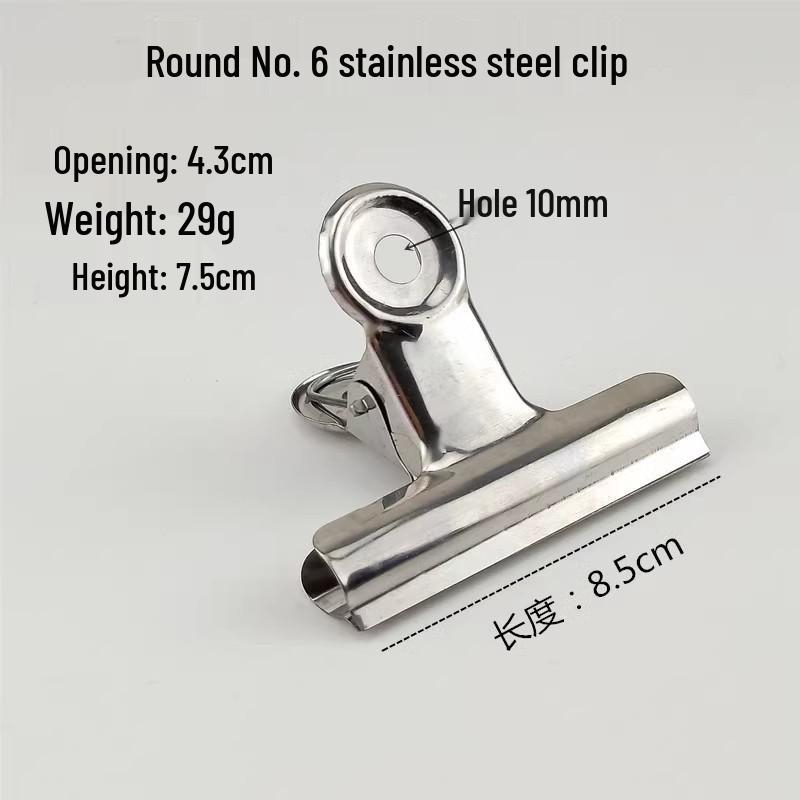 Stainless Steel Bill Clip for Office: Available In Extra Large, Large, Medium, Small Sizes for Finance, Iron Receipts, and Stationery Supplies.