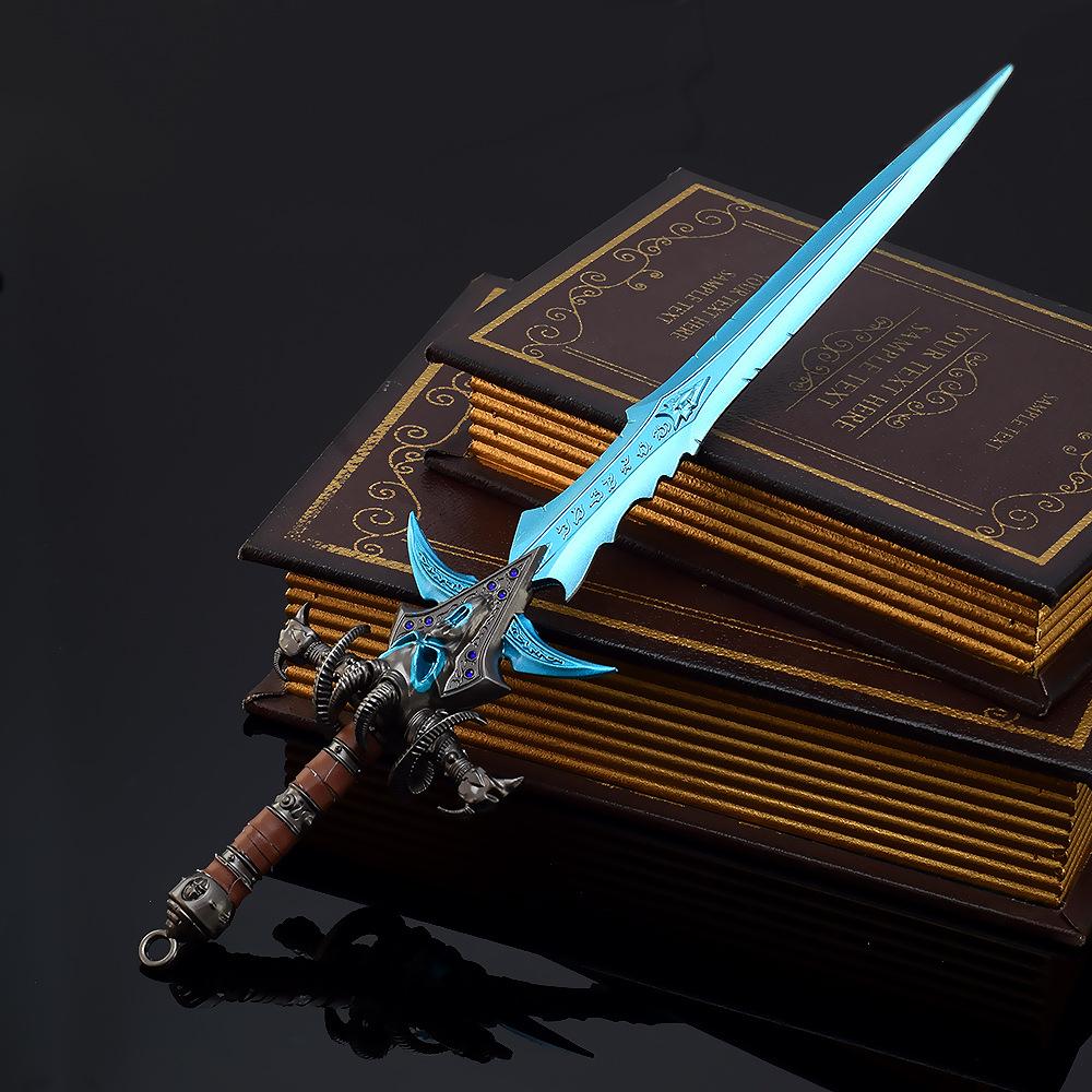 Metal Frostmourne Katana Lich King Sword Blade Anime World of Warcraft Ninja Knife Real Size Japanese Katana Samurai Sabre Toy