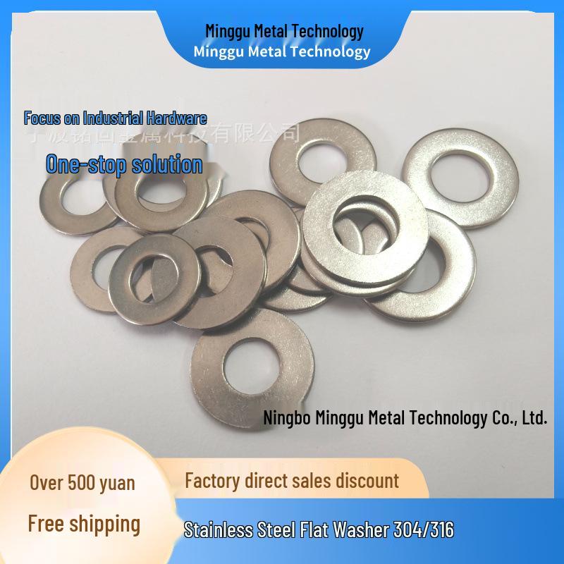1/2 Inch 316 Stainless Steel Narrow Type Flat Washer, Large SAE/USS Flat Washer