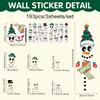 Wall Sticker Christmas Wall Sticker Emoji Sticker Cute Cartoon Snowman Refrigerator Sticker Window Sticker Cup Sticker Wallpaper